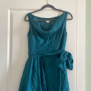 teal cowl neck dress - monsoon
